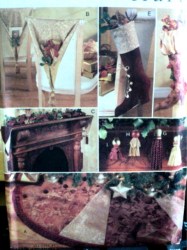 9717 VOG XMAS STOCKING, MANTLE SCARF, TASSEL, TREE SKIRT PATTERN